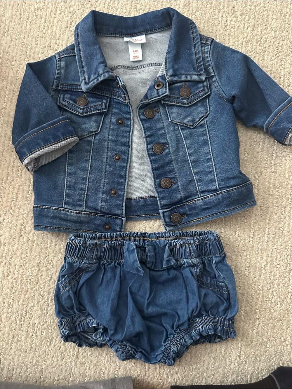 Cat & Jack Blue Denim Jacket and Bloomers Set